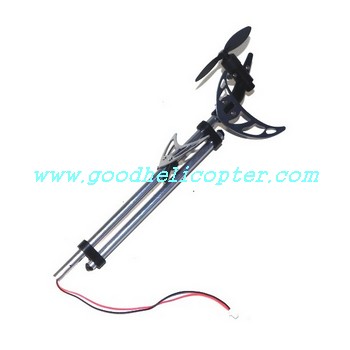 fq777-408 helicopter parts tail set (tail big boom + tail motor + tail motor deck + tail blade + tail decoration set + pull pipe) - Click Image to Close